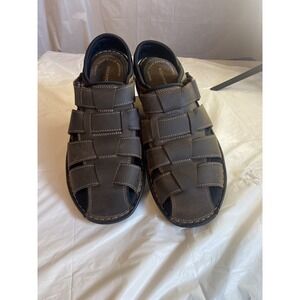 MEN'S‎  ROCKPORT DARWYN FISHERMAN SLINGBACK SANDAL-Dark Brown-Size 13